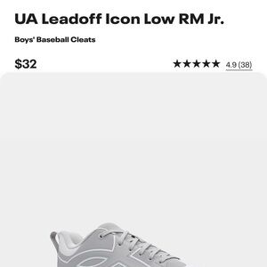 Under Armour Kids' Gray Baseball Cleats
